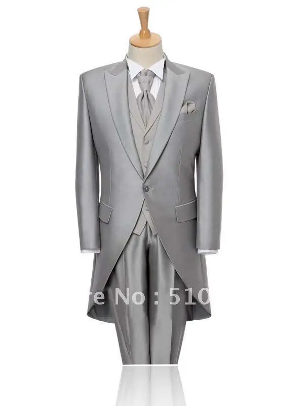 Custom made One Button Light Grey Peak lapel GroomTuxedos Best Man Groomsmen Prom Suits Men Wedding Suits(Jacket+Pants+vest+Tie)
Custom made One Button Light Grey Peak lapel GroomTuxedos Best Man Groomsmen Prom Suits Men Wedding Suits(Jacket+Pants+vest+Tie)
