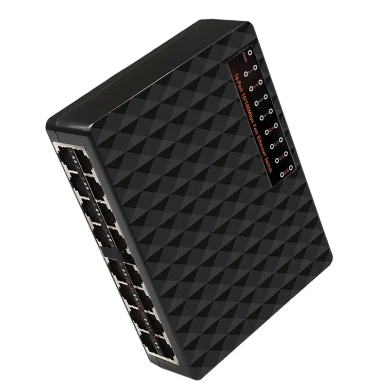 10/100Mbps 16 Ports Fast Ethernet LAN RJ45 Vlan Network Switch Switcher Hub Desktop PC Switcher with EU/US Adapter
10/100Mbps 16 Ports Fast Ethernet LAN RJ45 Vlan Network Switch Switcher Hub Desktop PC Switcher with EU/US Adapter