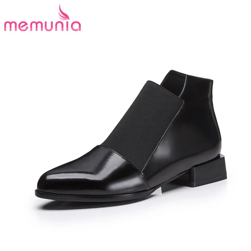 MEMUNIA 2018 fashion genuine leather ankle boots autumn winter low thick heels woman boots comfortable pointed toe women shoes
MEMUNIA 2018 fashion genuine leather ankle boots autumn winter low thick heels woman boots comfortable pointed toe women shoes