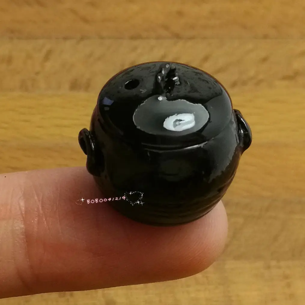 Dollhouse Miniature 1:12 Toy Kitchen Porcelaine Black Pot With Lid SPO366