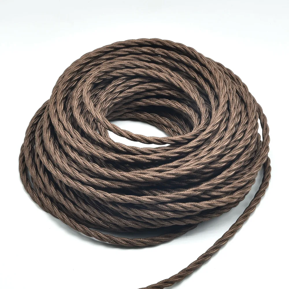 3x0.75mm2 Edison Vintage Electrical Wire VDE Brown Twisted Textile Wire Retro Copper Pendant Light Cable Lamp Cord 3 Wire 5/10M
3x0.75mm2 Edison Vintage Electrical Wire VDE Brown Twisted Textile Wire Retro Copper Pendant Light Cable Lamp Cord 3 Wire 5/10M