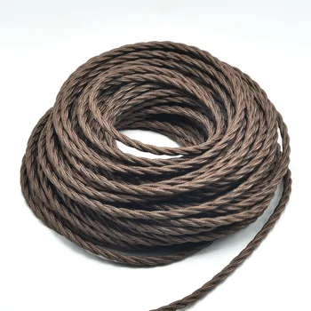 3x0.75mm2 Edison Vintage Electrical Wire VDE Brown Twisted Textile Wire Retro Copper Pendant Light Cable Lamp Cord 3 Wire 5/10M
3x0.75mm2 Edison Vintage Electrical Wire VDE Brown Twisted Textile Wire Retro Copper Pendant Light Cable Lamp Cord 3 Wire 5/10M