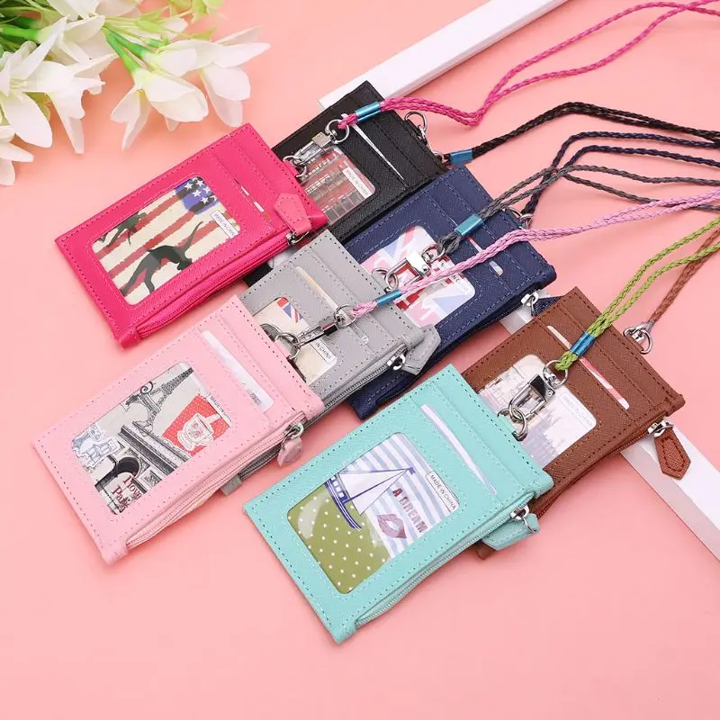 Women PU Leather Business Card Holder Wallet Men ID Cards Holders Case Neck Strap Lanyard Ladies Fashion Mini Slim Wallets
Women PU Leather Business Card Holder Wallet Men ID Cards Holders Case Neck Strap Lanyard Ladies Fashion Mini Slim Wallets