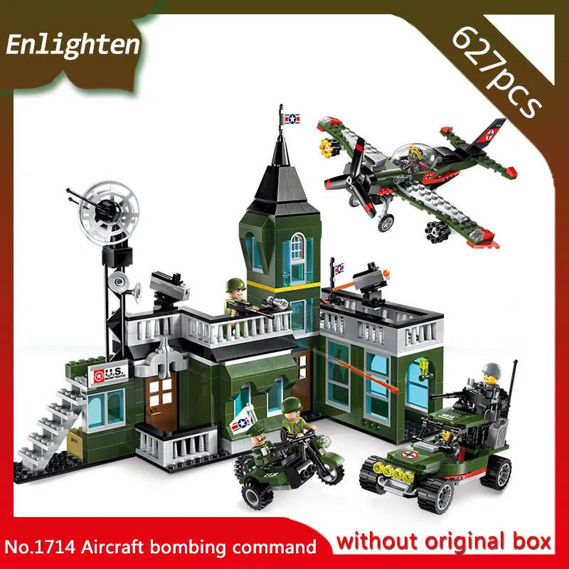 Enlighten 1714 627pcs Military Series Aircraft bombing command model Building Blocks Bricks Kids Toys Gift For Compatible Legoe
Enlighten 1714 627pcs Military Series Aircraft bombing command model Building Blocks Bricks Kids Toys Gift For Compatible Legoe