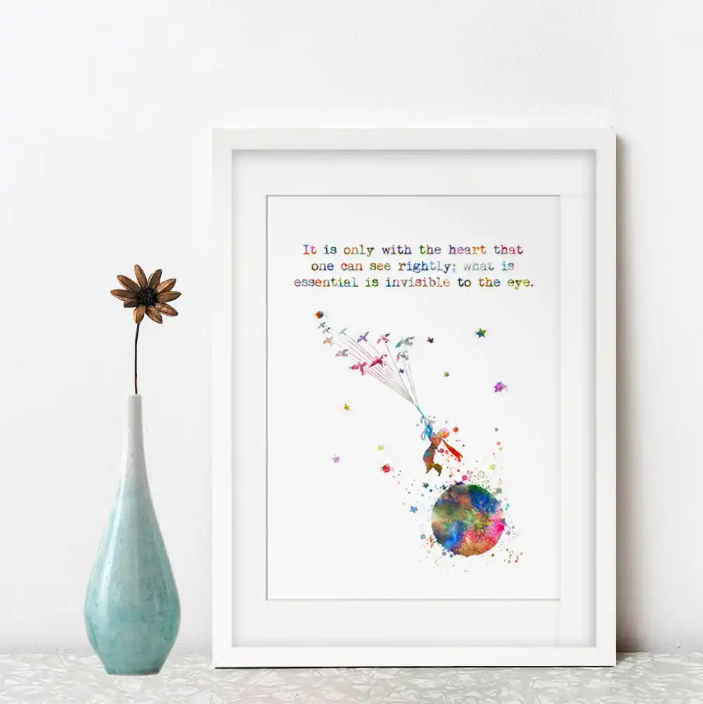 one can see rightly quotes the little prince art print nursery