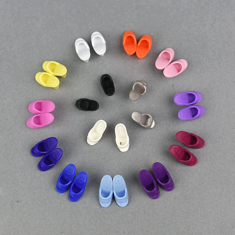 

Doll Shoes Mix Styles Colorized Fashion Morden High Heeled Sandal Slipper Accessories For 1/6 Toy Barbie Xinyi FR Doll Gift Xmas