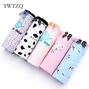TWTZQ 5Pcs/Lot Women Cotton Panties Cute Cow Cloud Printed Briefs Girls Underwear Ladies Lingerie Multicolor Intimates 3NK090
TWTZQ 5Pcs/Lot Women Cotton Panties Cute Cow Cloud Printed Briefs Girls Underwear Ladies Lingerie Multicolor Intimates 3NK090