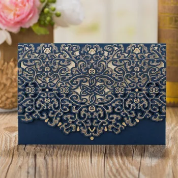 100pcs Laser Cut Wedding Invitations Cards with Embossed Flowers Engagement for Marriage Bridal Shower Party , Navy Blue , Red
100pcs Laser Cut Wedding Invitations Cards with Embossed Flowers Engagement for Marriage Bridal Shower Party , Navy Blue , Red