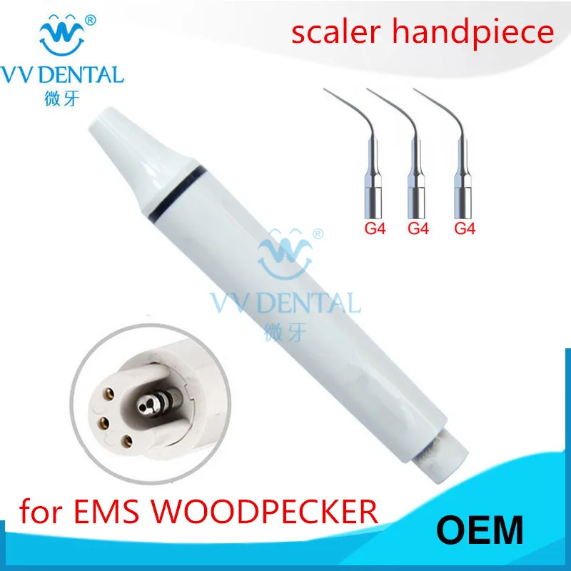 Dental ultrasonic dental tip scaler handpiece for EMS, WOODPECKER for tooth whitening machine
Dental ultrasonic dental tip scaler handpiece for EMS, WOODPECKER for tooth whitening machine