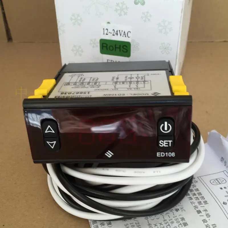 Ed106 w 12V temperature controller DC temperature controller 24V DC temperature control refrigeration vehicle
Ed106 w 12V temperature controller DC temperature controller 24V DC temperature control refrigeration vehicle