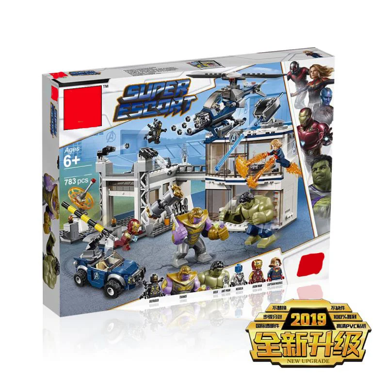 2019 New 783Pcs Avengers 4 Endgame Compound Battle Set Compatible Legoing Marvel 76131 Model Building Block Bricks Boy Toys Gift
2019 New 783Pcs Avengers 4 Endgame Compound Battle Set Compatible Legoing Marvel 76131 Model Building Block Bricks Boy Toys Gift