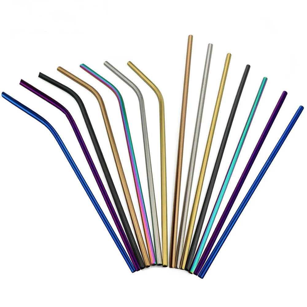 5Pcs Colorful Metal Straws Set Pink Reusable Drinking Straws Rainbow Bent Straight 304 Stainless Steel Straw with Clean Brush
5Pcs Colorful Metal Straws Set Pink Reusable Drinking Straws Rainbow Bent Straight 304 Stainless Steel Straw with Clean Brush