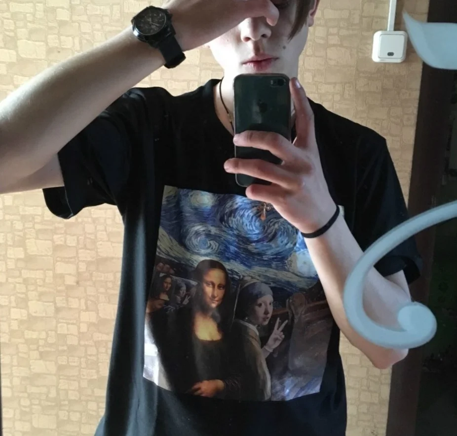 kuakuayu HJN Mona Lisa Starry Knight Art Funny Group Selfie Cell Phone Meme Tshirt Men Funny Tee Shirt Harajuku Streetwear
kuakuayu HJN Mona Lisa Starry Knight Art Funny Group Selfie Cell Phone Meme Tshirt Men Funny Tee Shirt Harajuku Streetwear