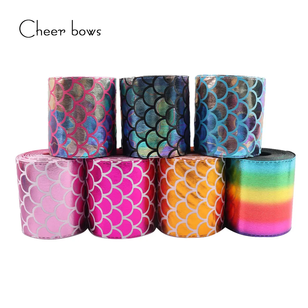 2Y/lot 3" 75mm Mermaid Printed Leather Ribbon DIY Hairbows Accessories Wedding Party Decoration Holiday Decorations Materials
2Y/lot 3" 75mm Mermaid Printed Leather Ribbon DIY Hairbows Accessories Wedding Party Decoration Holiday Decorations Materials