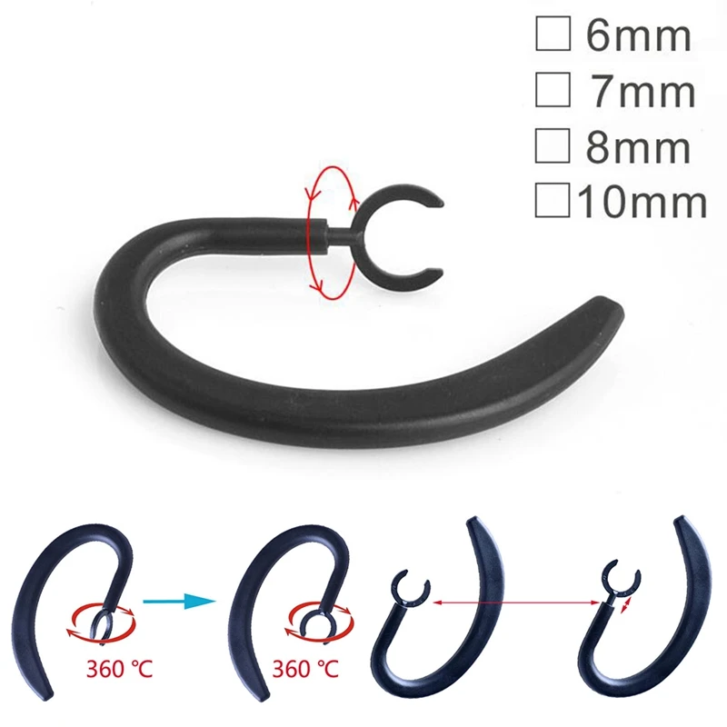 1Pair 6mm 7mm 8mm 10mm Headphone Accessories Bluetooth Earphone silicone Earhook Loop Clip Headset Ear Hook Black/Clear
1Pair 6mm 7mm 8mm 10mm Headphone Accessories Bluetooth Earphone silicone Earhook Loop Clip Headset Ear Hook Black/Clear