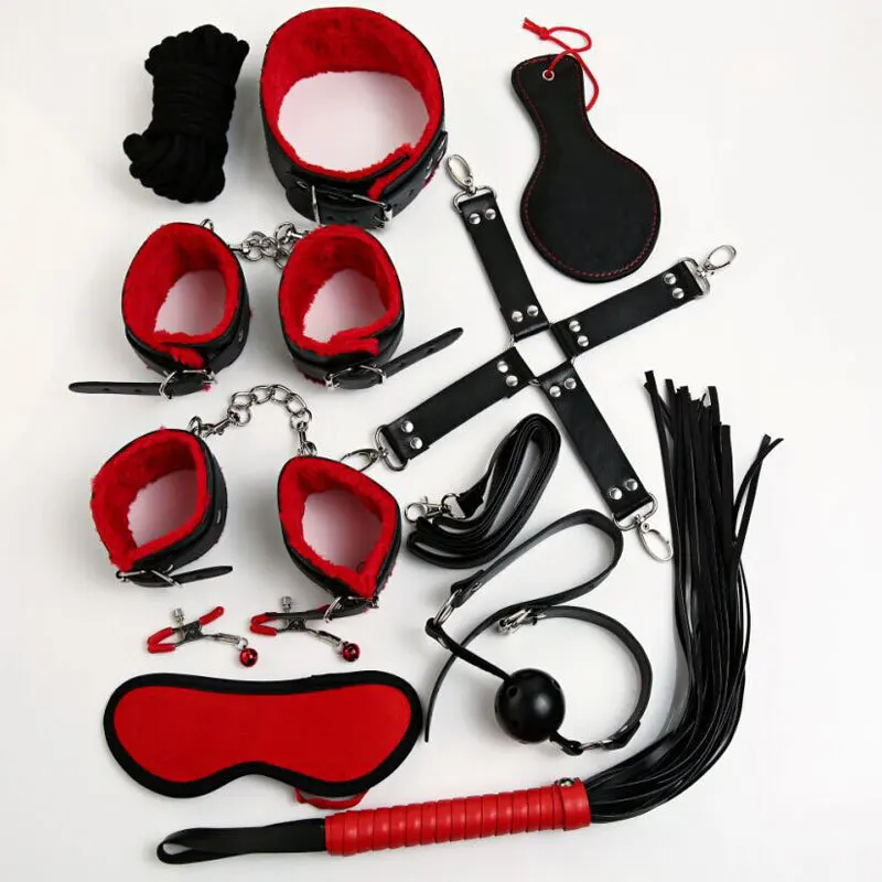 Novelty Gag Toys Leather fetish Adult SM Love Game Toy Kit for Couples women bondage restraint Set: Handcuff Whip Nipple Clamps
Novelty Gag Toys Leather fetish Adult SM Love Game Toy Kit for Couples women bondage restraint Set: Handcuff Whip Nipple Clamps