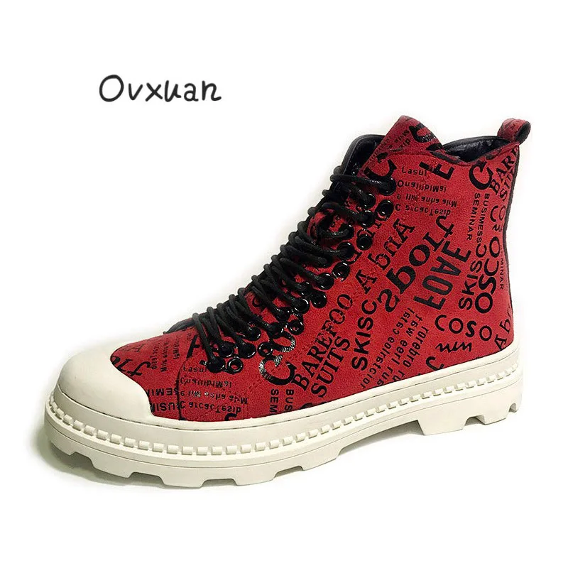 OVXUAN Men Quality 2020 Ankle Boots Deep Red Mens Hip Hop Sneakers White Thick Bottom High Top Leather Boots for Men Army Shoes
OVXUAN Men Quality 2020 Ankle Boots Deep Red Mens Hip Hop Sneakers White Thick Bottom High Top Leather Boots for Men Army Shoes