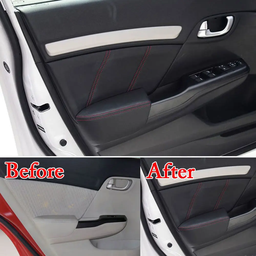 Car Styling 8Pcs PU Door Panel Armrest Surface Shell Cover Trim Protect Anti-collision Car Covers For Honda 9th Civic 2012-2014
Car Styling 8Pcs PU Door Panel Armrest Surface Shell Cover Trim Protect Anti-collision Car Covers For Honda 9th Civic 2012-2014
