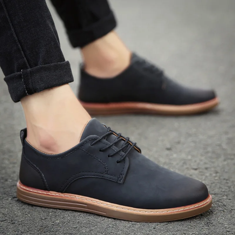 Men Leather Shoes Male Dress Shoes Business Black Flats Lace-up Oxfords Comfortable Formal Footwear Chaussure Homme Cuir
Men Leather Shoes Male Dress Shoes Business Black Flats Lace-up Oxfords Comfortable Formal Footwear Chaussure Homme Cuir