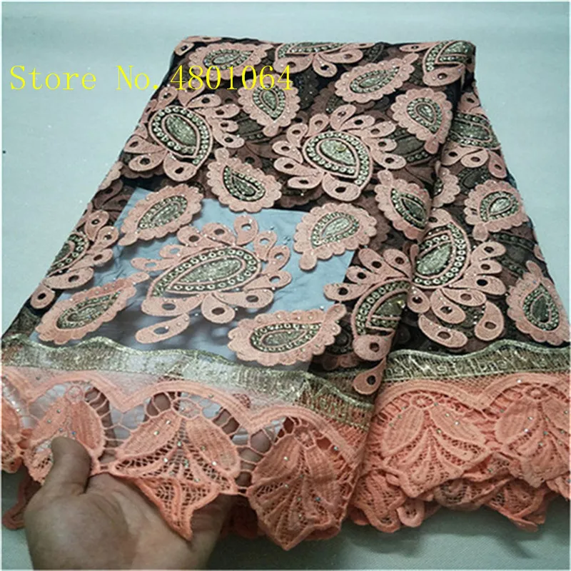 Latest Peach Color French Africa Lace Fabric High Quality African Embroidered Tulle Lace Fabric For Appliqued Wedding Dress
Latest Peach Color French Africa Lace Fabric High Quality African Embroidered Tulle Lace Fabric For Appliqued Wedding Dress