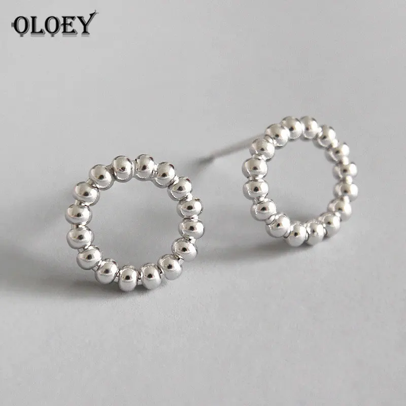 OLOEY Korean Beads Circle Stud Earrings For Women 2018 New Trendy 100% Genuine 925 Sterling Silver Lady Fine Jewelry Gift YME396
OLOEY Korean Beads Circle Stud Earrings For Women 2018 New Trendy 100% Genuine 925 Sterling Silver Lady Fine Jewelry Gift YME396