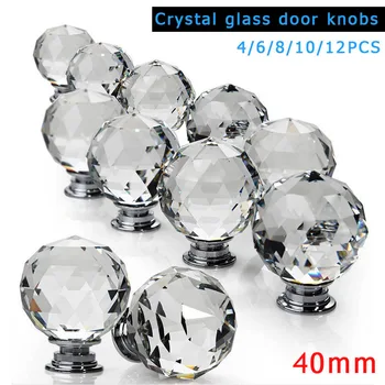 4/6/8/10/12 Pcs 40MM Door Handles With Screws Glass Clear Diamond Cut Knobs For Kitchen Drawer Cabinet Home Decoration -
4/6/8/10/12 Pcs 40MM Door Handles With Screws Glass Clear Diamond Cut Knobs For Kitchen Drawer Cabinet Home Decoration -