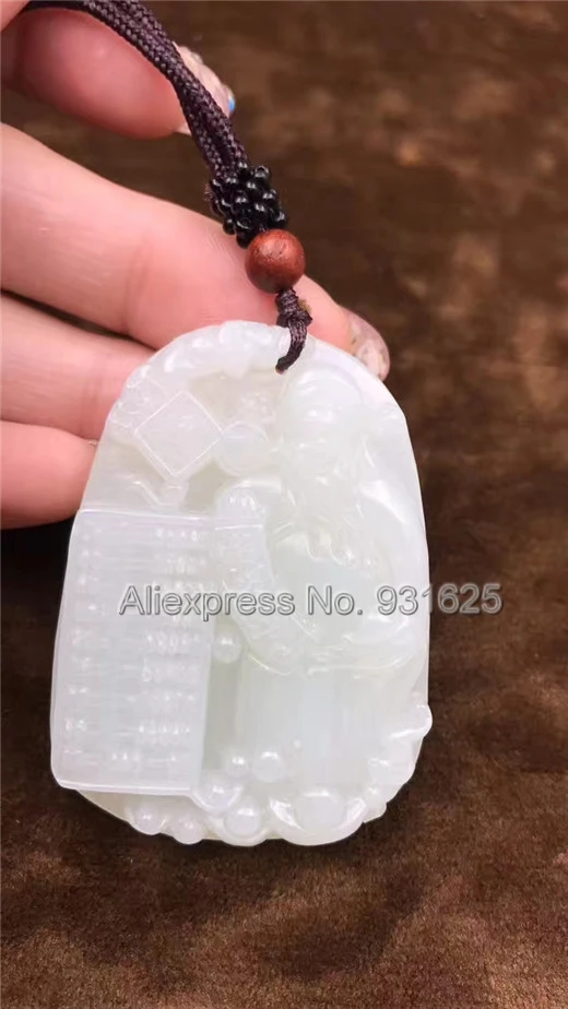 Wonderful Natural White HeTian Yu Carved Abacus God of Wealth Lucky Style Pendant + Rope Necklace + certificate Fashion Jewelry
Wonderful Natural White HeTian Yu Carved Abacus God of Wealth Lucky Style Pendant + Rope Necklace + certificate Fashion Jewelry