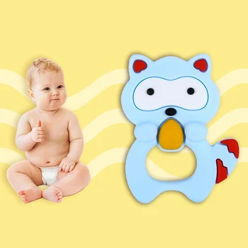 1 Pc Silicone Teethers Raccoon Baby Ring Teether BPA Free Silicone Chew Charms Baby Teething Teeth Gift Kids Toys
1 Pc Silicone Teethers Raccoon Baby Ring Teether BPA Free Silicone Chew Charms Baby Teething Teeth Gift Kids Toys