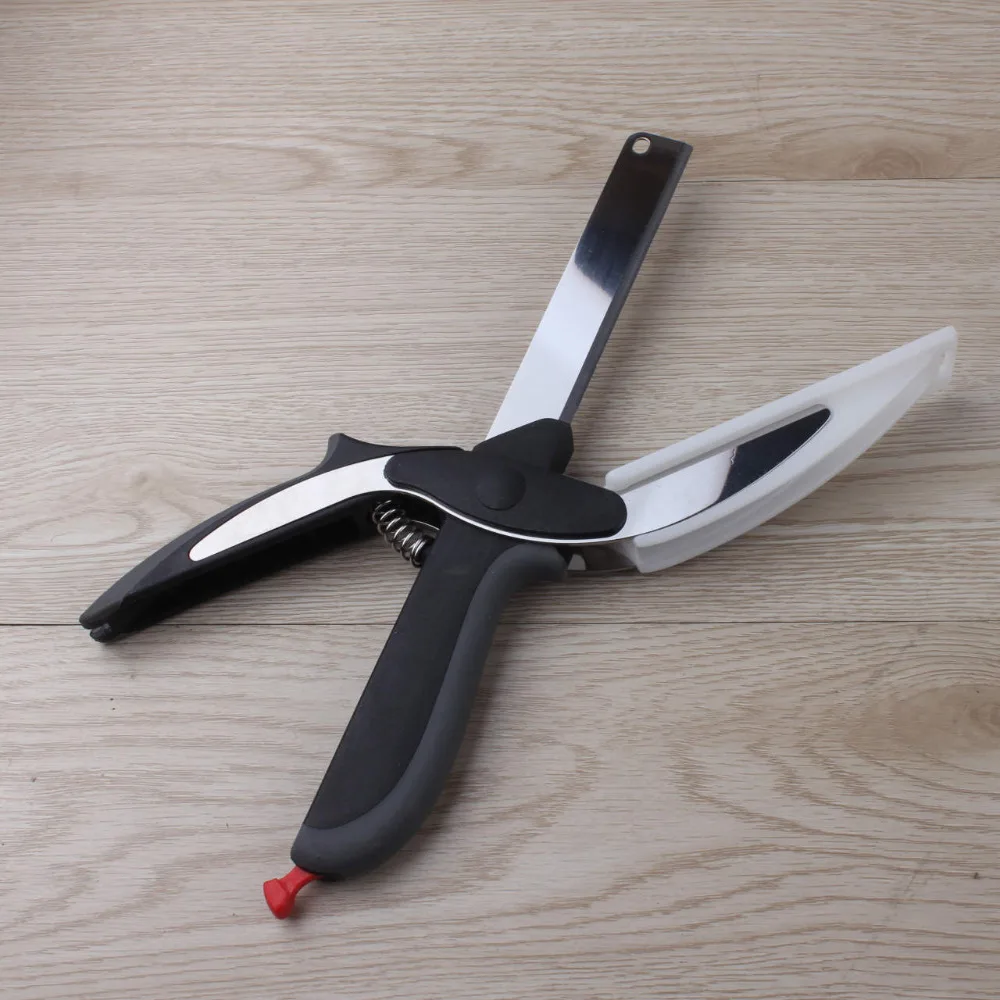 High quality Smart Clever Cutter 2 in 1 Cutting Board utility Stainless Steel Vegetable chef knife Portable kitchen food scissor
High quality Smart Clever Cutter 2 in 1 Cutting Board utility Stainless Steel Vegetable chef knife Portable kitchen food scissor