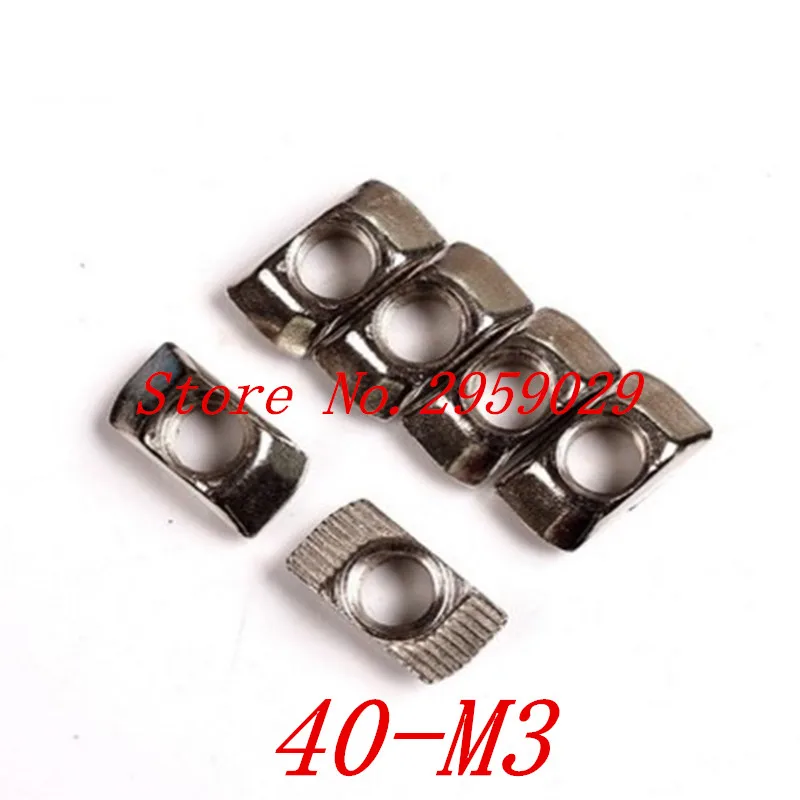 50pcs 40-m3 m3T Nut Hammer Nut Carbon Steel Nickel Plated T Fastener Sliding Nut Connector for 40 Aluminum Profile
50pcs 40-m3 m3T Nut Hammer Nut Carbon Steel Nickel Plated T Fastener Sliding Nut Connector for 40 Aluminum Profile