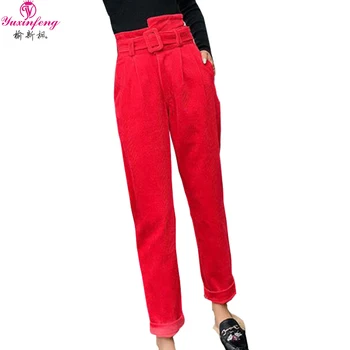 Yuxinfeng Vintage Corduroy Trousers Women Spring Casual High Waisted Corduroy Pants Female Loose Straight Pants Red Beige Gray
Yuxinfeng Vintage Corduroy Trousers Women Spring Casual High Waisted Corduroy Pants Female Loose Straight Pants Red Beige Gray