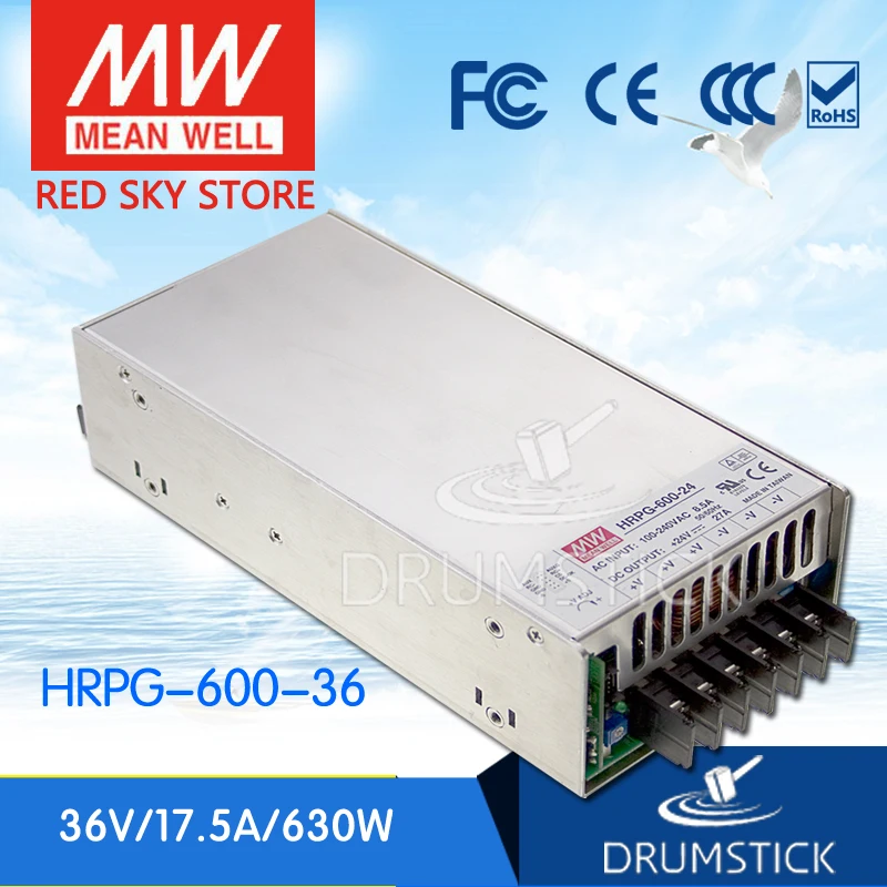 MEAN WELL HRPG-600-36 36V 17.5A meanwell HRPG-600 36V 630W Single Output with PFC Function Power Supply
MEAN WELL HRPG-600-36 36V 17.5A meanwell HRPG-600 36V 630W Single Output with PFC Function Power Supply