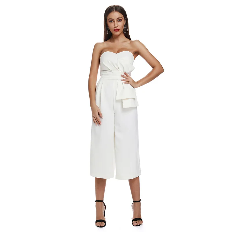 New Arrival Luxury Strapless Sexy Off The Shoulder Calf Length Fashion Women Rompers Night Party Jumpsuits
New Arrival Luxury Strapless Sexy Off The Shoulder Calf Length Fashion Women Rompers Night Party Jumpsuits
