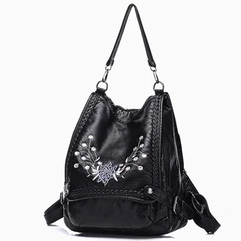 New Washed Leather Backpack Female Korean Version Of the Color Embroidery College Bag Leisure Travel Multi-Function Soft Leath
New Washed Leather Backpack Female Korean Version Of the Color Embroidery College Bag Leisure Travel Multi-Function Soft Leath