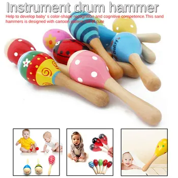 1pc Baby Kid Wooden Ball Toy Sand Hammer Rattle Musical Instrument Percussion Infant Random Color
1pc Baby Kid Wooden Ball Toy Sand Hammer Rattle Musical Instrument Percussion Infant Random Color