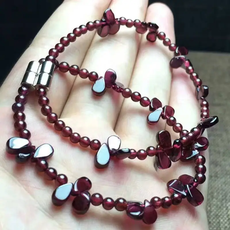 Оптовая продажа браслеты из натурального камня винного Красного граната женские
