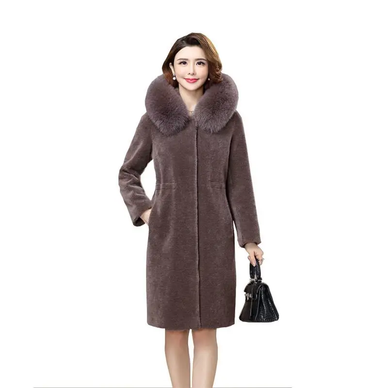 Women 2019 Winter Genuine Real Lamb Fur Coat With Large Natural Real Fox Fur Hooded Overcoat Female Fashion Sheepskin Coats V294
Women 2019 Winter Genuine Real Lamb Fur Coat With Large Natural Real Fox Fur Hooded Overcoat Female Fashion Sheepskin Coats V294