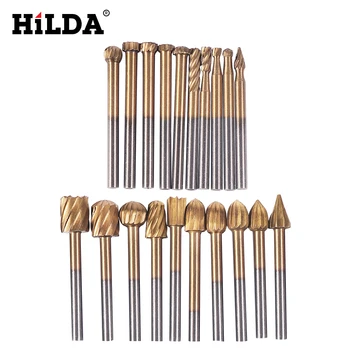 HILDA 20pcs HSS Dremel Routing Titanium Milling Wood Rotary Knife File Cutters Woodworking Carving Carved Cutter Accessories
HILDA 20pcs HSS Dremel Routing Titanium Milling Wood Rotary Knife File Cutters Woodworking Carving Carved Cutter Accessories