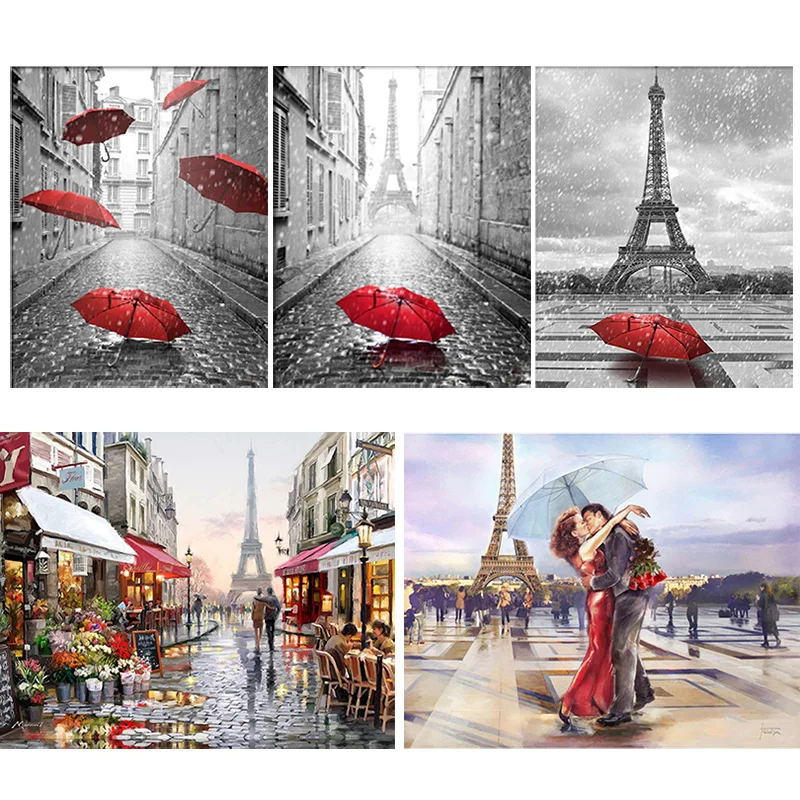 5D DIY Diamond Painting Eiffel Tower &Red Umbrella Diamond Painting Cross Stitch Diamond Drill Rhinestone Home Decoration Decor
5D DIY Diamond Painting Eiffel Tower &Red Umbrella Diamond Painting Cross Stitch Diamond Drill Rhinestone Home Decoration Decor