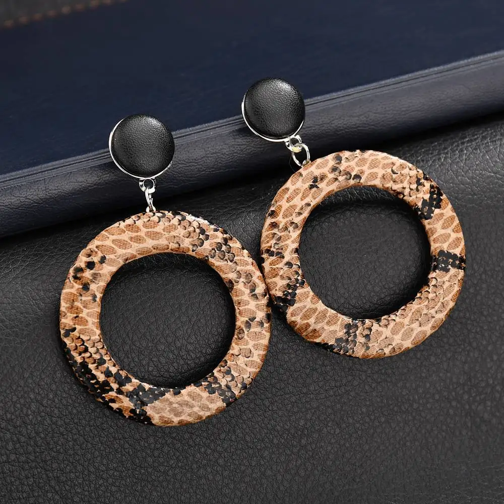 Snake Leopard Pattern Animal Earrings Round Stud Earrings Big Fashion Earing for Australia Indian Female Women 2019
Snake Leopard Pattern Animal Earrings Round Stud Earrings Big Fashion Earing for Australia Indian Female Women 2019
