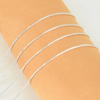 100% Real 925 Sterling Silver Slim 0.8mm Round Box Chain Choker Necklace Women Kids Girls Jewelry Italy Collares Collier 45/40cm
100% Real 925 Sterling Silver Slim 0.8mm Round Box Chain Choker Necklace Women Kids Girls Jewelry Italy Collares Collier 45/40cm