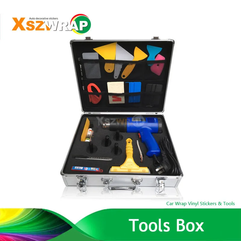 38*31*12cm 23Pcs Professional Car Wrapping Tool Set With Box 1800W Gun Heat 3M Squeegee Knife Handle Scraper Car Wrap
38*31*12cm 23Pcs Professional Car Wrapping Tool Set With Box 1800W Gun Heat 3M Squeegee Knife Handle Scraper Car Wrap