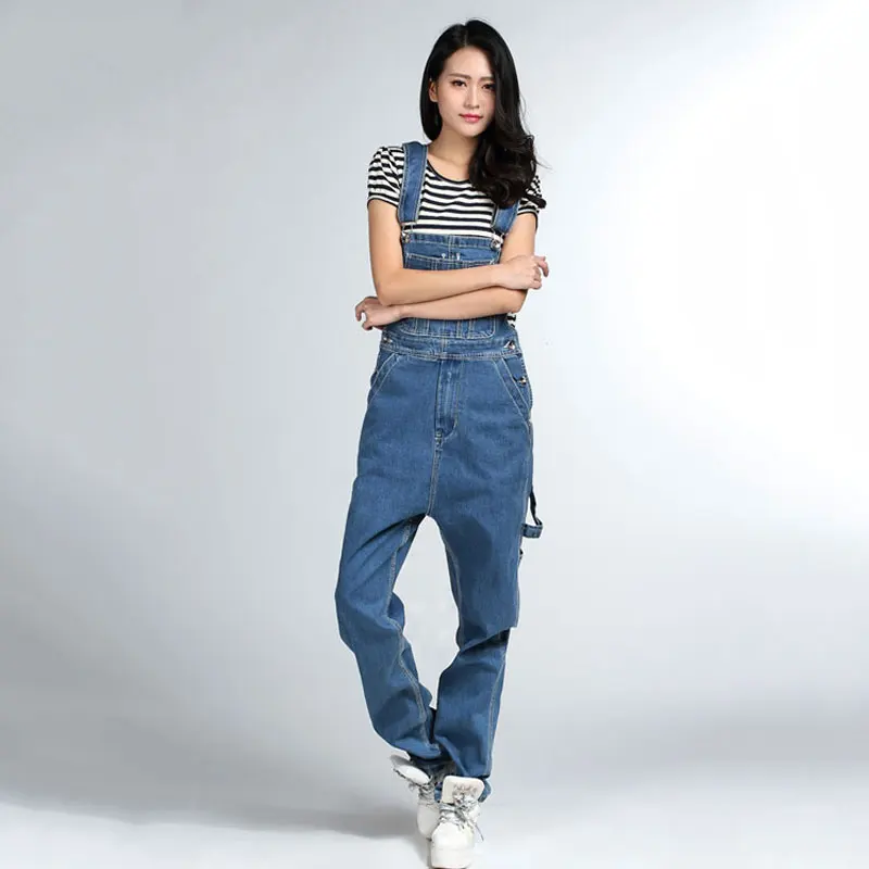 Women's Denim Overalls Hip Hop Tapered Overalls Loose Casual Jumpsuit Korean version of the tide cotton Bullets Slim pants
Women's Denim Overalls Hip Hop Tapered Overalls Loose Casual Jumpsuit Korean version of the tide cotton Bullets Slim pants