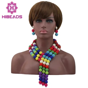 Multicolor Nigerian Wedding Bead Women Jewelry Set Fashion African Beads Jewelry Set Birthday Gift Free Shipping HX703
Multicolor Nigerian Wedding Bead Women Jewelry Set Fashion African Beads Jewelry Set Birthday Gift Free Shipping HX703