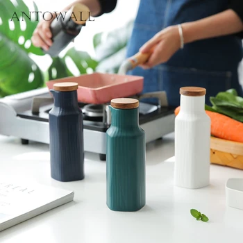ANTOWALL Nordic Style 4 Colors Matte Ceramic Tableware Oil Pot with Wooden Lid Soy Sauce Bottle Vinegar Bottle Kitchen Tool
ANTOWALL Nordic Style 4 Colors Matte Ceramic Tableware Oil Pot with Wooden Lid Soy Sauce Bottle Vinegar Bottle Kitchen Tool
