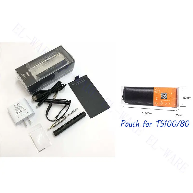 TS80 Mini New Smart Portable Digital Soldering Iron Tool Electric TS-D25 Soldering Irons with plug and Type C With Black Pouch
TS80 Mini New Smart Portable Digital Soldering Iron Tool Electric TS-D25 Soldering Irons with plug and Type C With Black Pouch