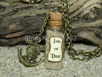 12pcs Necklace Jar of Dirt glass Bottle Necklace with Pirate Anchor Charm Pirates of the Caribbean Jack Inspired necklace
12pcs Necklace Jar of Dirt glass Bottle Necklace with Pirate Anchor Charm Pirates of the Caribbean Jack Inspired necklace