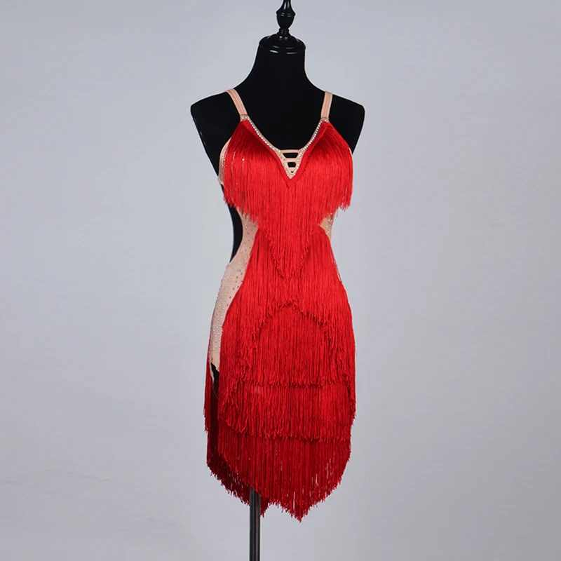 2017 Sexy V-Neck diamond backless Red Lady Latin Dance Dress for Women Professional Latin Skirt Samba Dance Latin Salsa Dresses
2017 Sexy V-Neck diamond backless Red Lady Latin Dance Dress for Women Professional Latin Skirt Samba Dance Latin Salsa Dresses