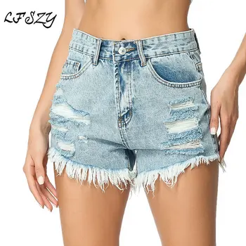 Ripped jeans for Women 2019 New Modis Ladies High waist Denim Shorts Ladies large size Raw blue Denim shorts More Size S-XL
Ripped jeans for Women 2019 New Modis Ladies High waist Denim Shorts Ladies large size Raw blue Denim shorts More Size S-XL