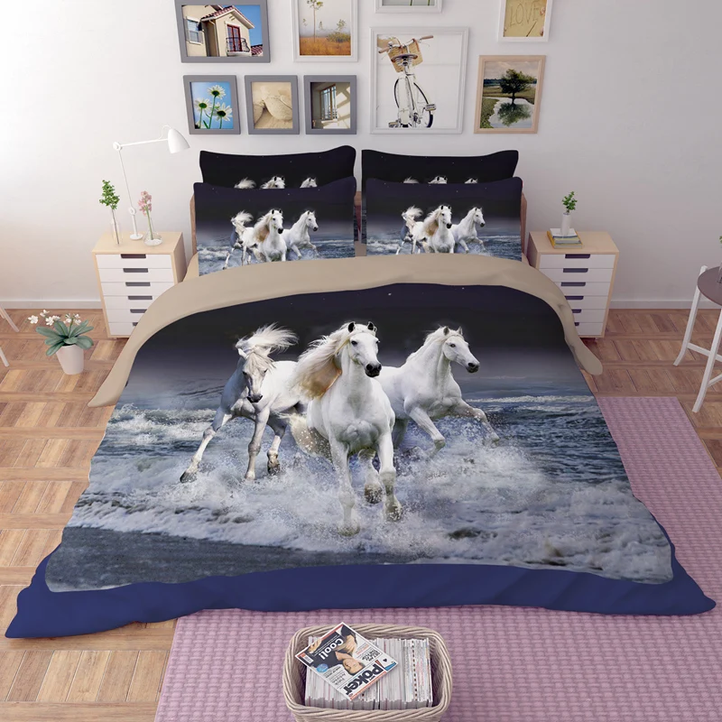 Horse Bedding Sets Animal Duvet Cover Fitted Sheet Pillowcases US Queen King Size 3/4 PCS
Horse Bedding Sets Animal Duvet Cover Fitted Sheet Pillowcases US Queen King Size 3/4 PCS